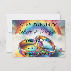 SAVE THE DATE Gay Wedding invitation Announcement