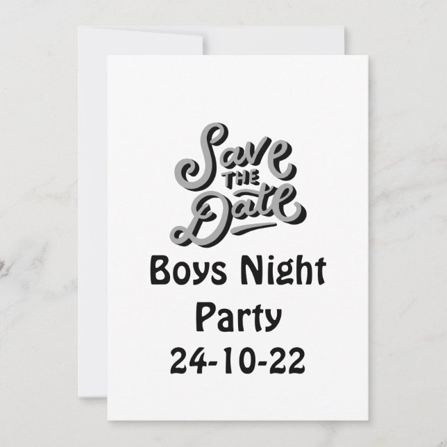 Save the date Girls Night Party    Invitation (Front)
