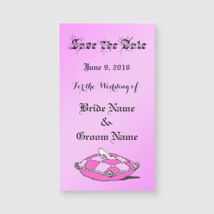 Save the Date Glass Slipper Custom Magnetic Card