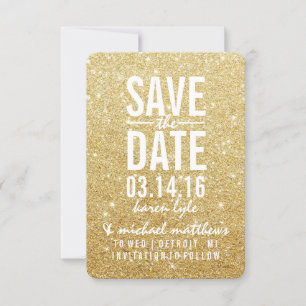 Save the Date   Golden Glitter Fab II