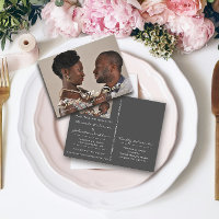 Save The Date Golden Script Photo Grey Grey
