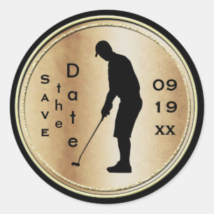 Save the Date Golf Sticker