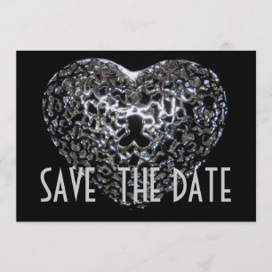 Save the Date - Gothic Metal Heart Jewel