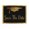 Save The Date Graduation - Black & Faux Gold Style