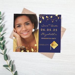 Save the Date graduation party 2022 blue budget Flyer