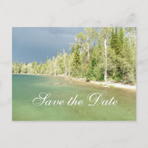 Save the date, Grand Teton landscape photo Announcement Postcard