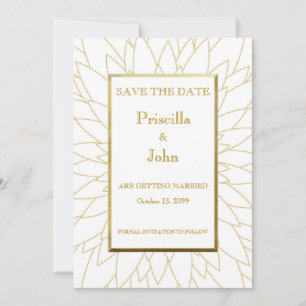 Save the date, great gatsby, dahlia geometric save the date