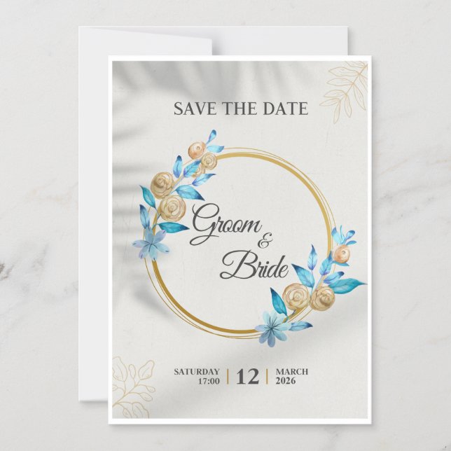 save the date greetings magnetic invitation (Front)