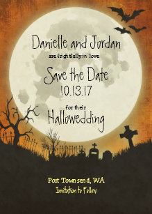 Halloween 5x7 Save The Date Cards Zazzle Au