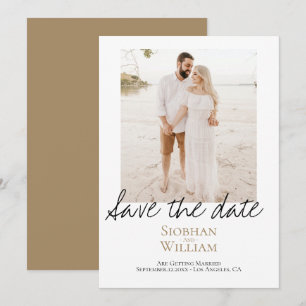 Save The Date Handwritten Personalised Photo