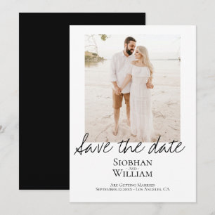 Save The Date Handwritten Personalised Photo