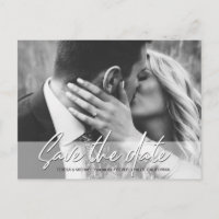 Save the Date Handwritten script Photo Engagement