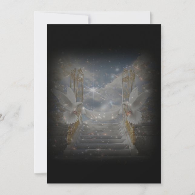 Save the Date Heavenly Wedding Invitation Card (Front)