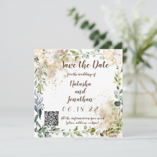 Save the Date Herbal Design  Invitation