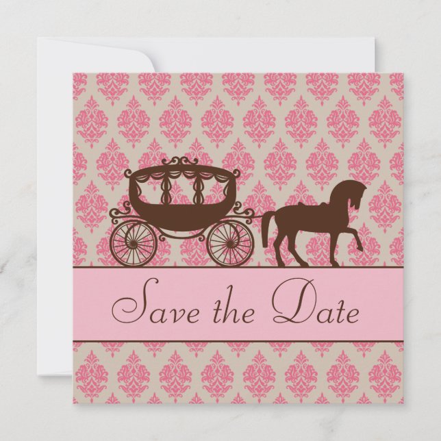 Save the Date Horse and Carriage Invitation (Front)