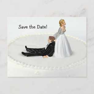 Save the Date Humour Announcement Postcard