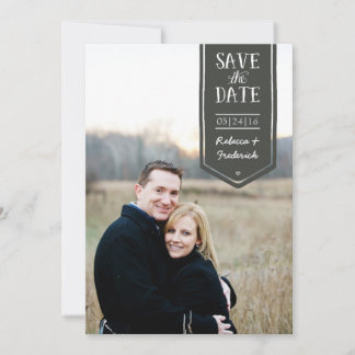 Save the Date in hand-drawn style, custom photo