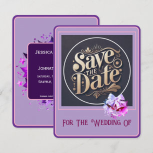Save The Date In Lavender Card