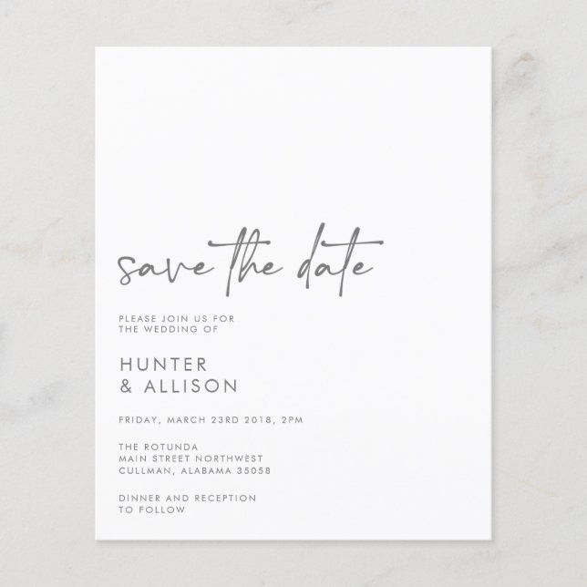 Save The Date Invitation (Front)