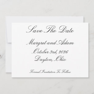 Save The Date Invitation