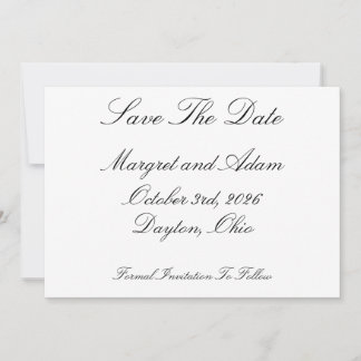 Save The Date Invitation