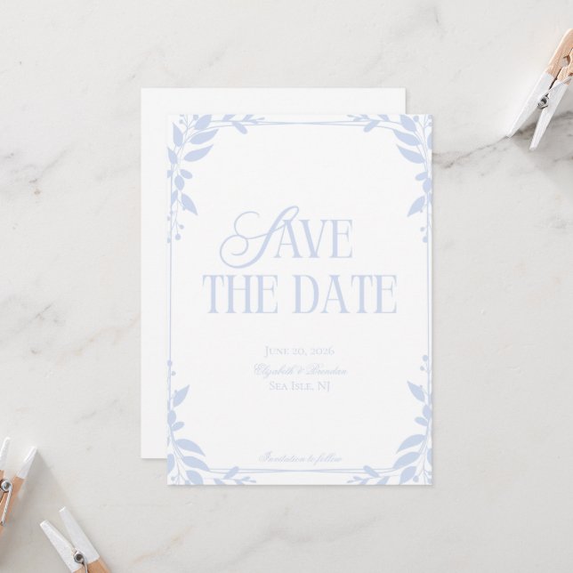 Save The Date Invitation (Front/Back In Situ)
