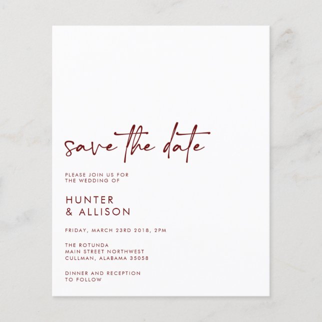 Save The Date Invitation (Front)