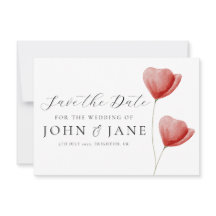 Save the date invitation floral watercolour