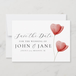 Save the date invitation floral watercolour