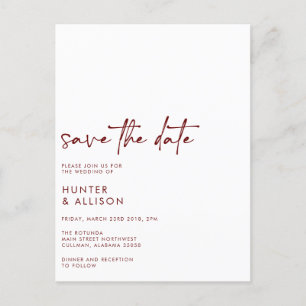 Save The Date Invitation Postcard