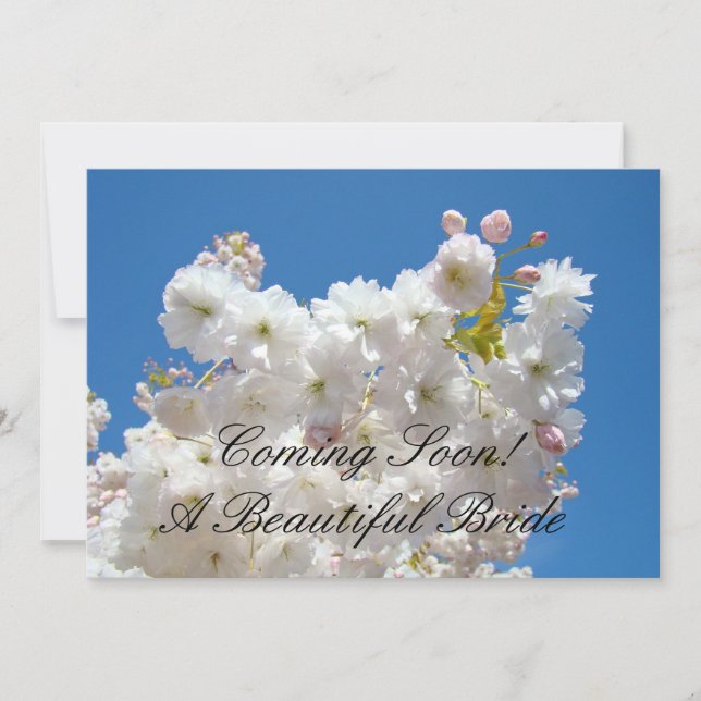 Save the Date! Invitations Beautiful Bride Coming (Front)