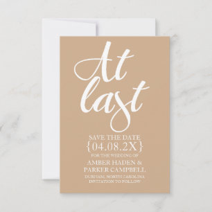 Save the Date Invite At Last