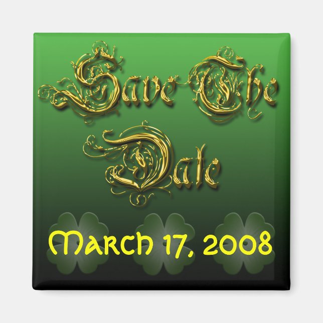 Save The Date Irish Wedding Magnet (Front)