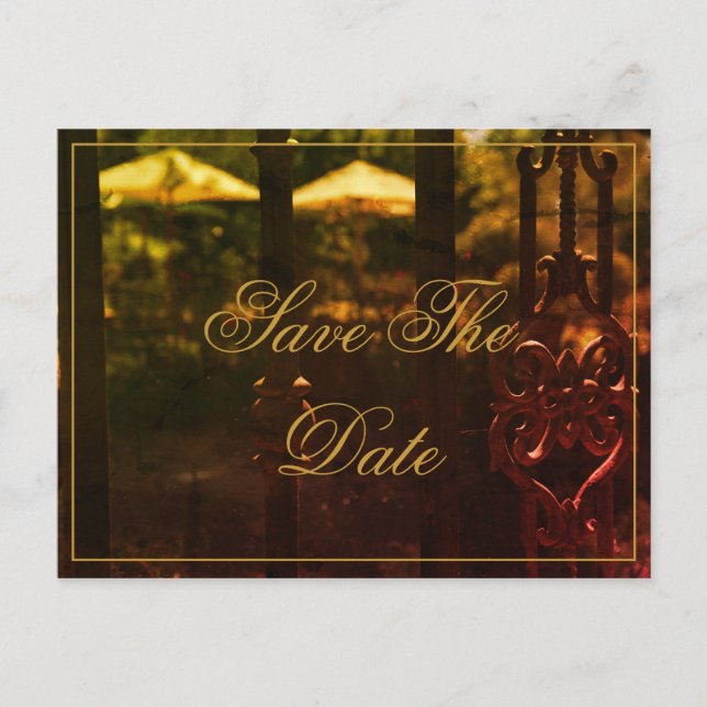 Save The Date Italian Feel Villa Postcard (Front)
