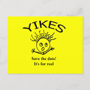Save the date!   It's for real Announcement Postcard