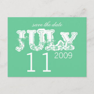 Save the Date - July - Customised Announcement Postcard