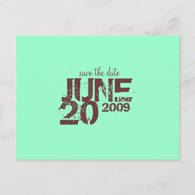 Save the Date JUNE - Customised Announcement Postcard (Front)