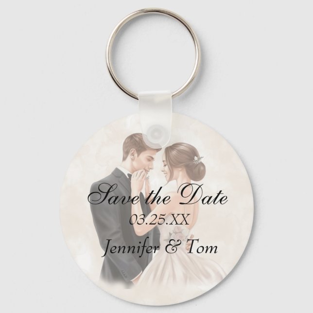 Save the Date Keychain (Front)