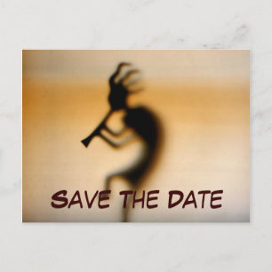 Save The Date Kokopelli Photo Postcard