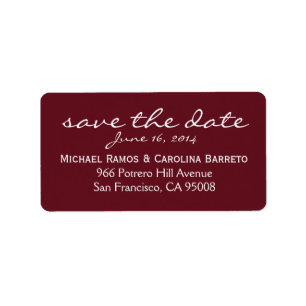 Save the Date Labels - Wine