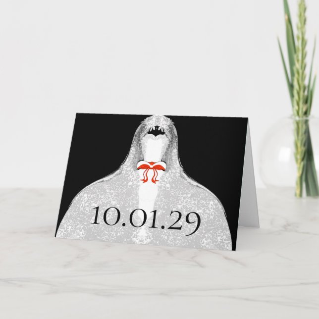 Save the Date -Lace Bride's Gown - Invitation (Front)