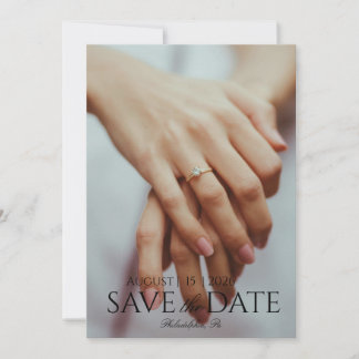 Save The Date- Large photo  Invitation