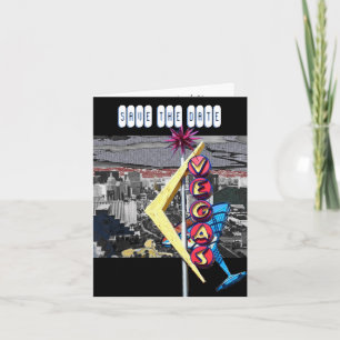 Save the Date Las Vegas modern wedding Card