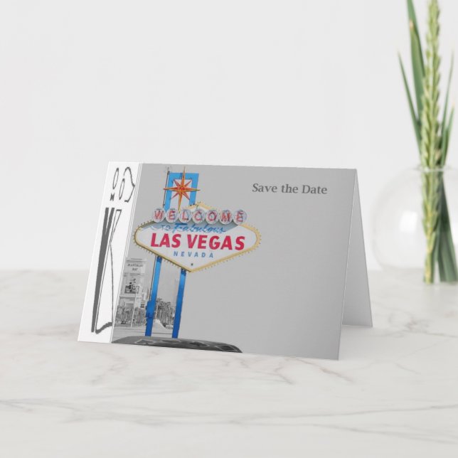 Save the Date Las Vegas Wedding Card (Front)