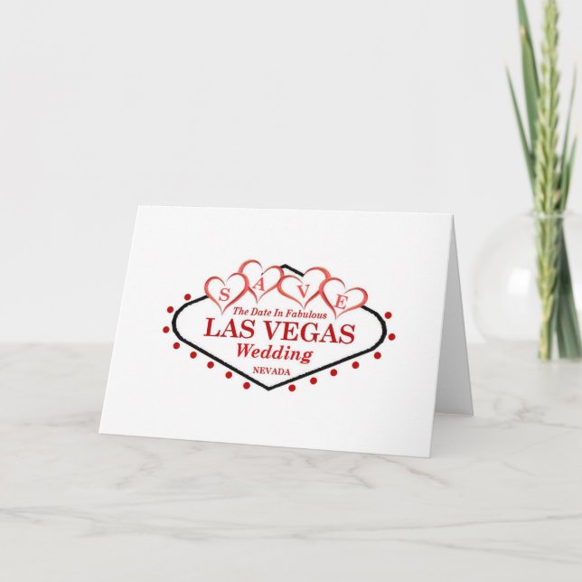 Save the Date Las Vegas Wedding Card (Front)