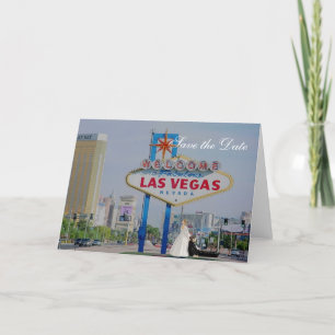 Save the Date Las Vegas Wedding Card with B&G