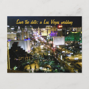 Save the Date Las Vegas Wedding Plans Announcement Postcard