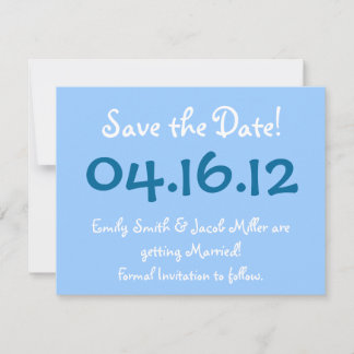 Save the Date Light Blue