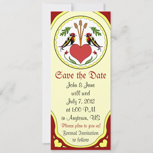 Save the Date, light - Long Happy Relationship Hex Date (Front)