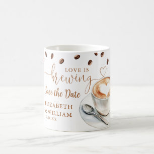 Save The Date Love Is Brewing Coffee Mug